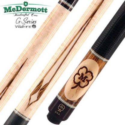 McDermott G322 Pool Cue - Birdseye Maple with Bocote Points and Italian Leather Wrap