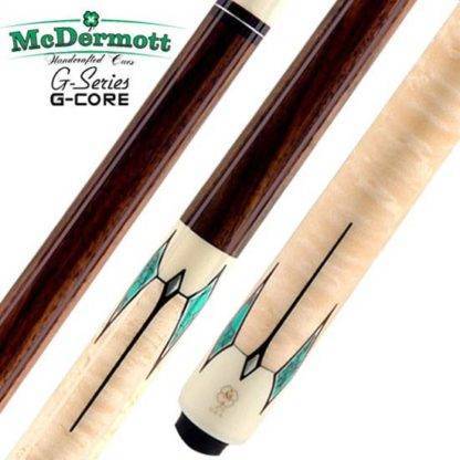 McDermott G411 Pool Cue - Rosewood with Pewter and Turquoise Inlays