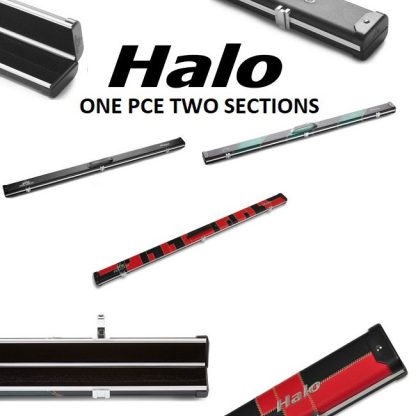 Peradon Halo Wide One Piece Cue Case in Black with Green Stripe design