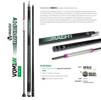 McDermott break cue vanquih Mach 1 break cue USA